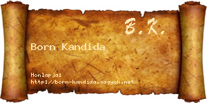 Born Kandida névjegykártya
